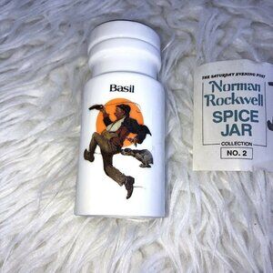 The Saturday Evening Post NORMAN ROCKWELL Spice Jar Basil THE FLEEING HOBO